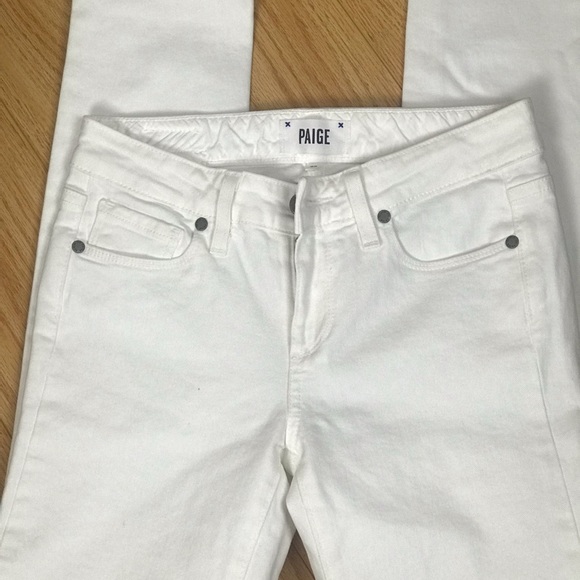 PAIGE SKYLINE ANKLE PEG JEANS NEW sz 25 WHITE - Picture 2 of 8